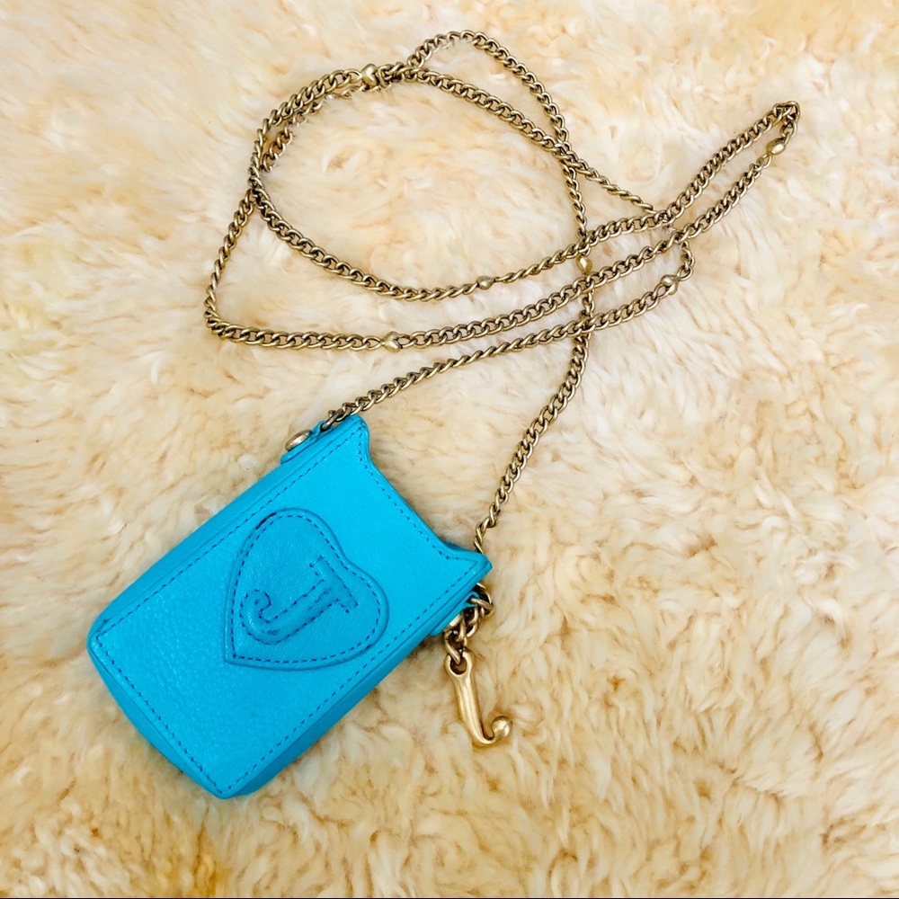 Juicy Couture blue turquoise leather iPod case - Picture 2 of 5